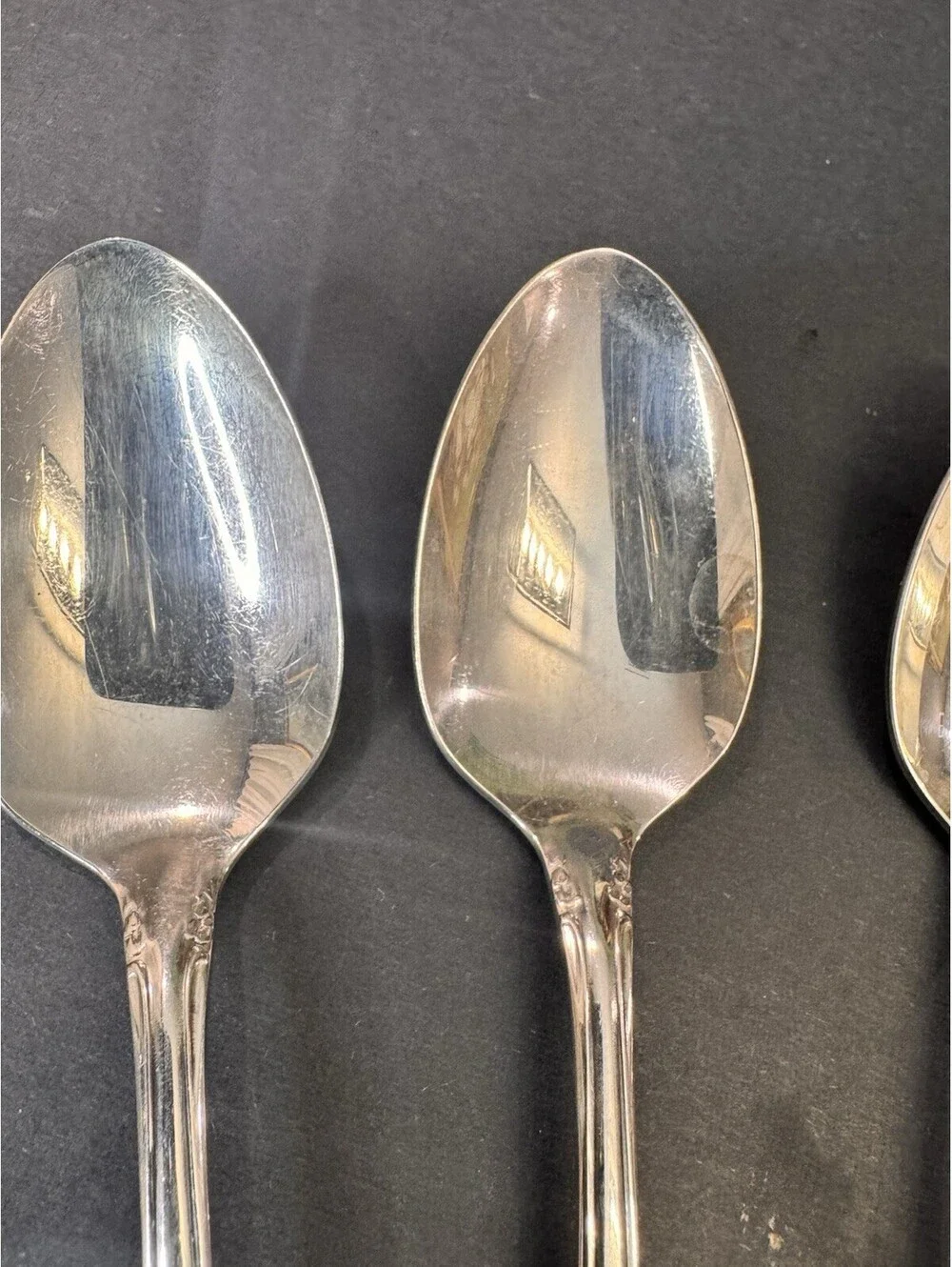 CHATEAU Oneidacraft Deluxe Stainless Steel 3 roses  7 Teaspoons set 6